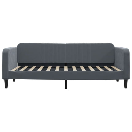 daybed 100x200 cm velour mørkegrå