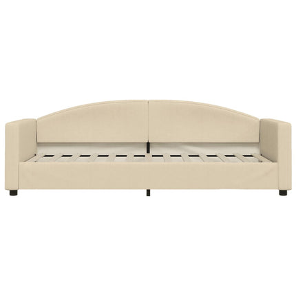 daybed 80x200 cm stof cremefarvet