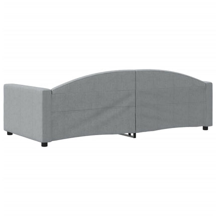 daybed 90x200 cm stof lysegrå