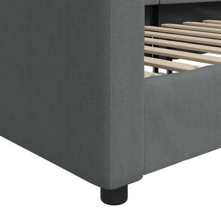 daybed 90x200 cm stof mørkegrå