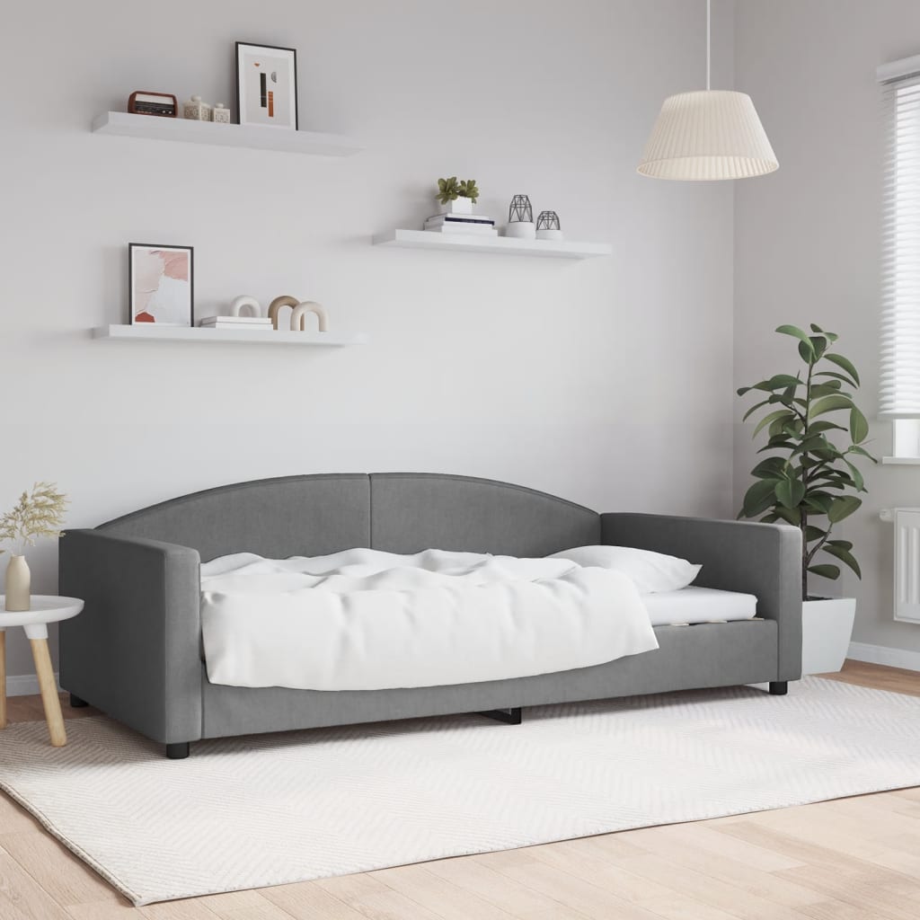 daybed 100x200 cm stof mørkegrå billede