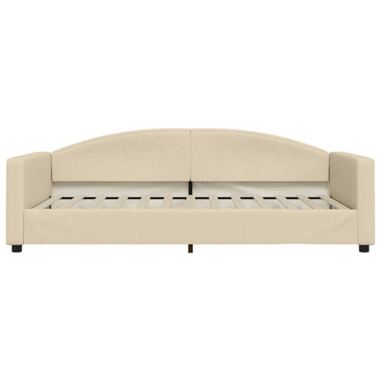 daybed 100x200 cm stof cremefarvet