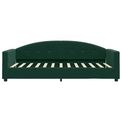 daybed 90x200 cm velour mørkegrøn