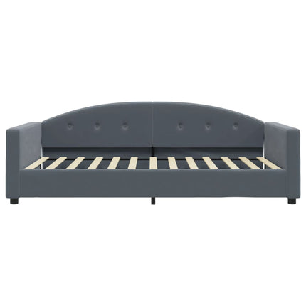 daybed 100x200 cm velour mørkegrå