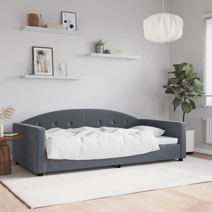 daybed 100x200 cm velour mørkegrå