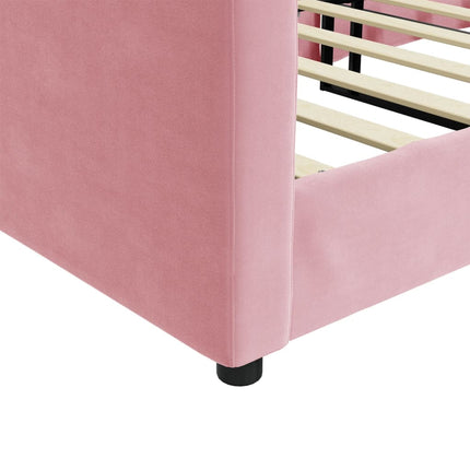 daybed 100x200 cm velour pink