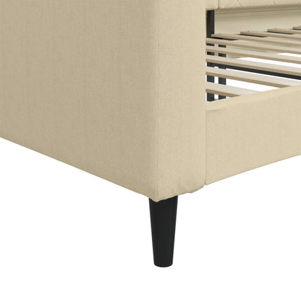 daybed 80x200 cm stof cremefarvet
