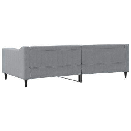daybed 100x200 cm stof lysegrå