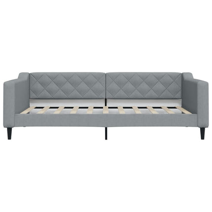 daybed 100x190 cm stof lysegrå
