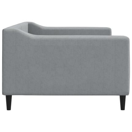 daybed 100x190 cm stof lysegrå