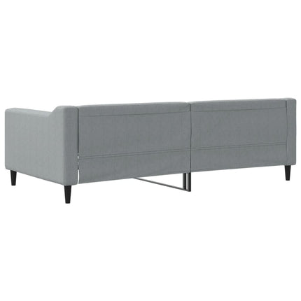 daybed 100x190 cm stof lysegrå