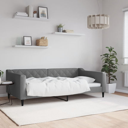 daybed 100x190 cm stof mørkegrå