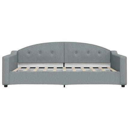 daybed 100x190 cm stof lysegrå
