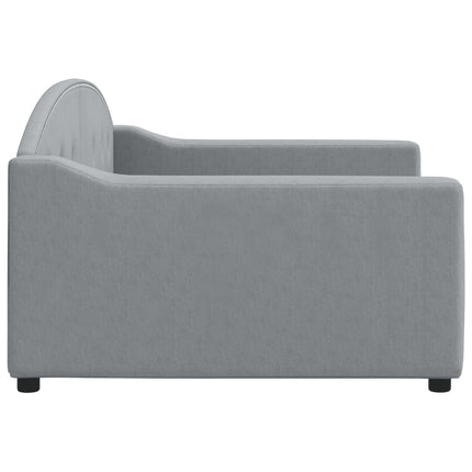 daybed 100x190 cm stof lysegrå