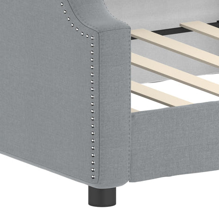 daybed 90x200 cm stof lysegrå