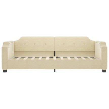 daybed 90x200 cm stof cremefarvet