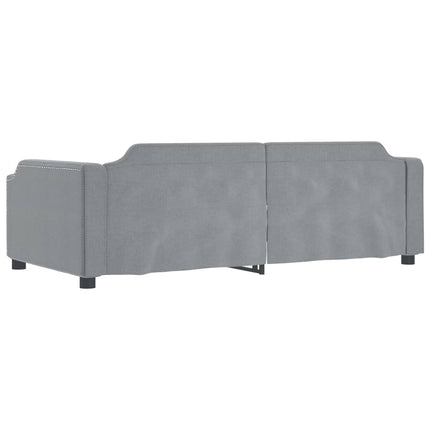 daybed 90x190 cm stof lysegrå