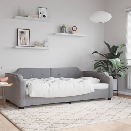 daybed 90x190 cm stof lysegrå