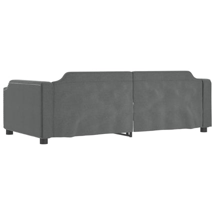 daybed 90x190 cm stof mørkegrå