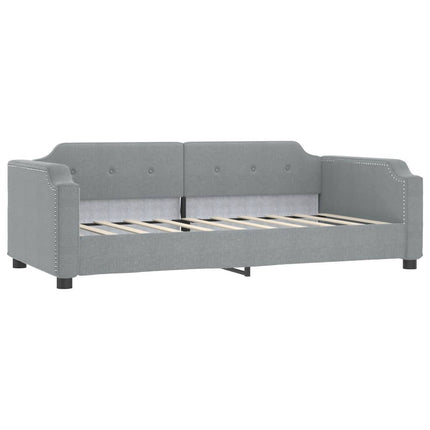 daybed 100x190 cm stof lysegrå
