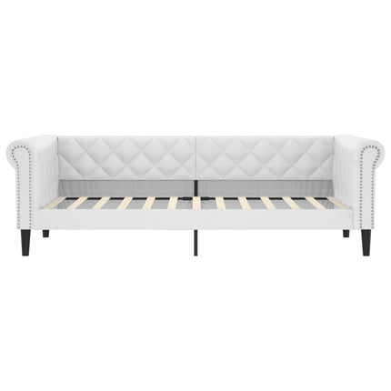 daybed 80x200 cm kunstlæder hvid