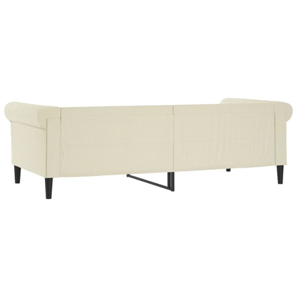 daybed 80x200 cm kunstlæder cremefarvet