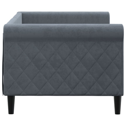 daybed 80x200 cm velour mørkegrå