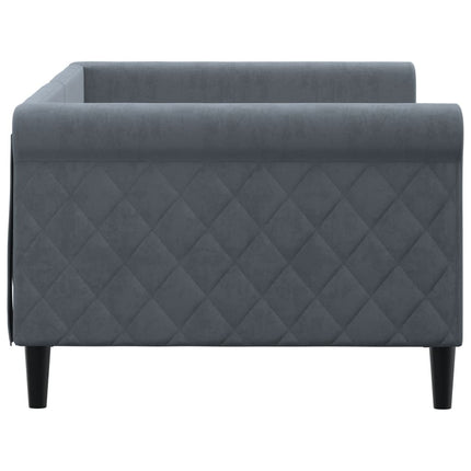 daybed 90x200 cm velour mørkegrå