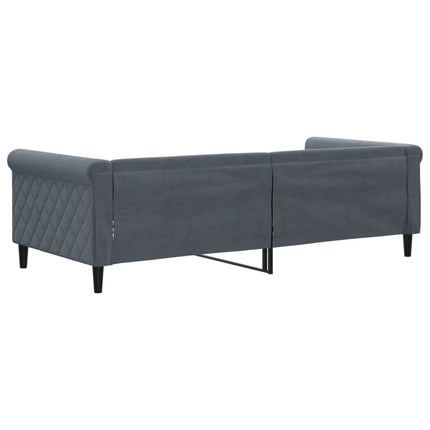daybed 90x200 cm velour mørkegrå