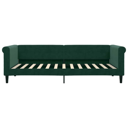 daybed 90x200 cm velour mørkegrøn