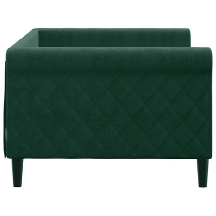 daybed 90x200 cm velour mørkegrøn