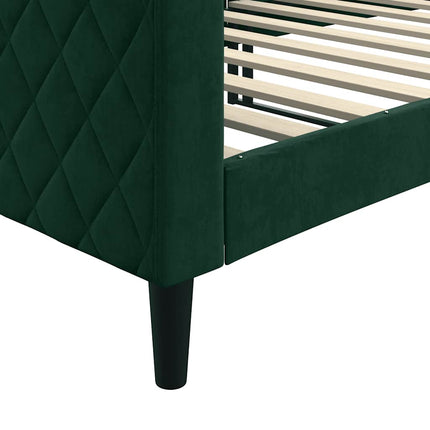 daybed 90x200 cm velour mørkegrøn