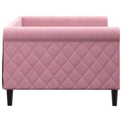 daybed 90x200 cm velour pink