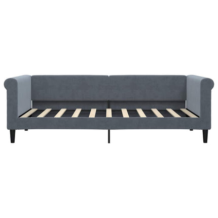 daybed 90x190 cm velour mørkegrå