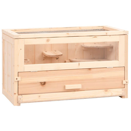 hamsterbur 60x30x35 cm massivt fyrretræ