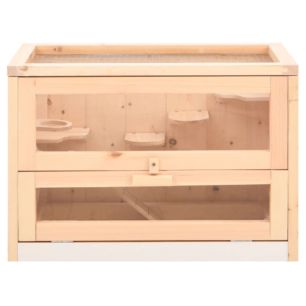 hamsterbur 60x35,5x42 cm massivt fyrretræ