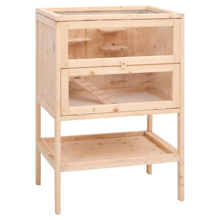 hamsterbur 55x40x80 cm massivt træ gran