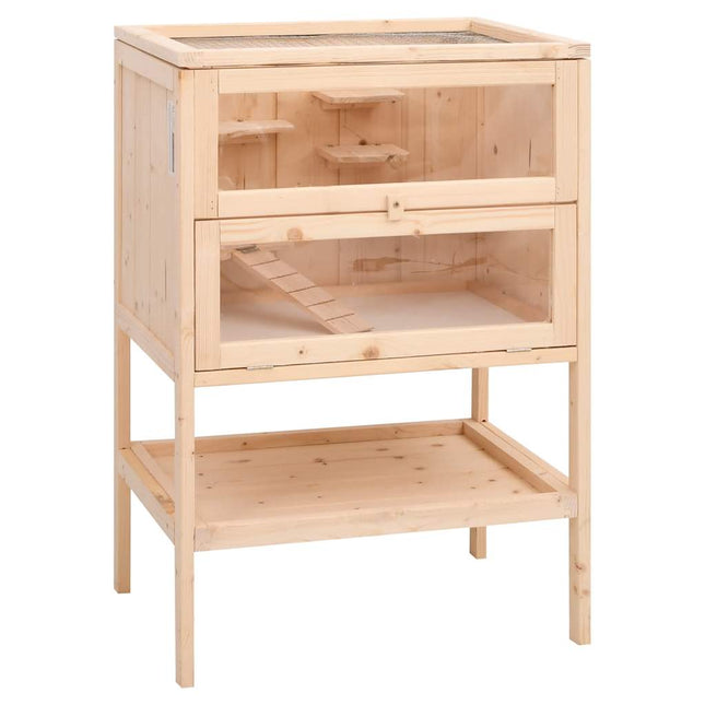 hamsterbur 55x40x80 cm massivt træ gran