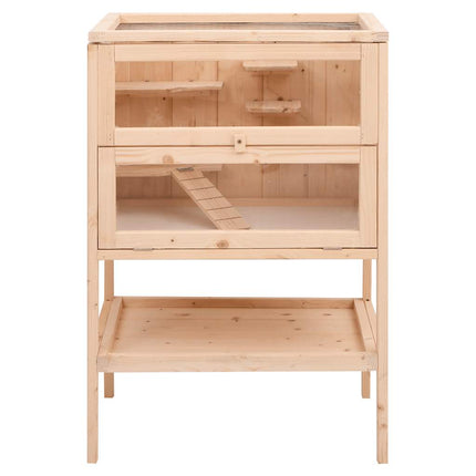 hamsterbur 55x40x80 cm massivt træ gran