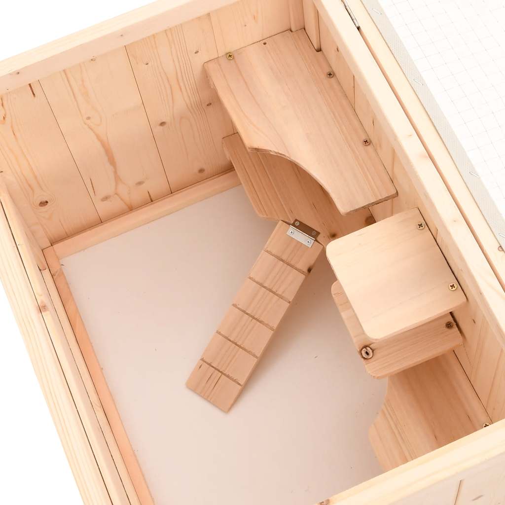 hamsterbur 55x40x80 cm massivt træ gran
