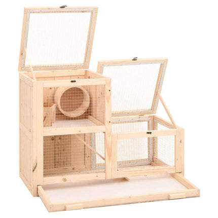 hamsterbur 81x40x60 cm massivt fyrretræ