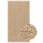 gulvtæppe ZIZUR 80x150 cm jute-look indendørs og udendørs