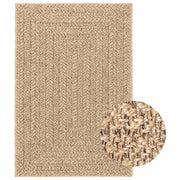 gulvtæppe ZIZUR 120x170 cm jute-look indendørs og udendørs
