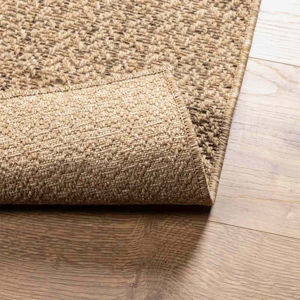 gulvtæppe ZIZUR 160x230 cm jute-look indendørs og udendørs