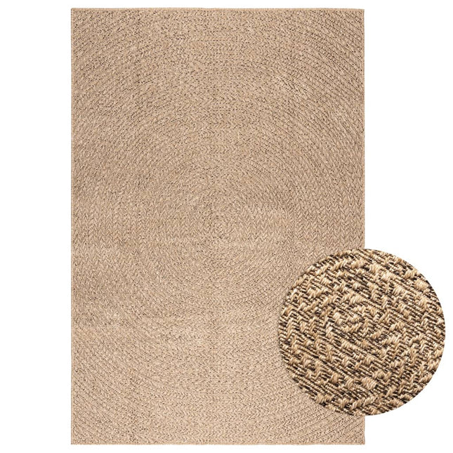 gulvtæppe ZIZUR 140x200 cm jute-look indendørs og udendørs