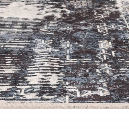 gulvtæppe 190x300 cm vaskbart flerfarvet