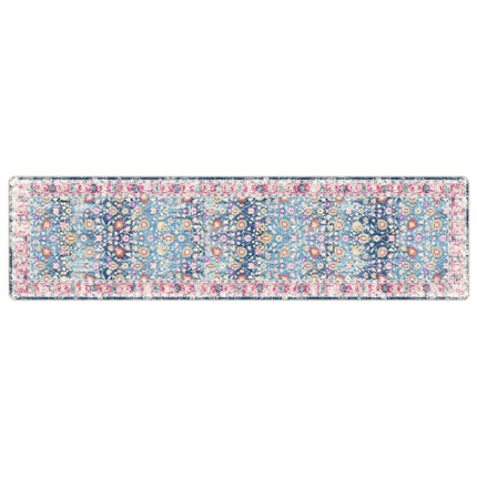 gulvtæppe 80x300 cm vaskbart flerfarvet