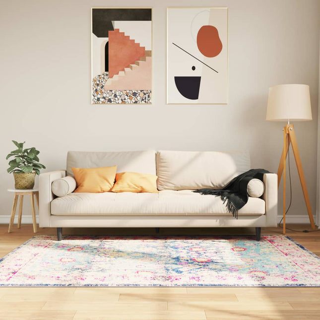 gulvtæppe 120x180 cm vaskbart flerfarvet