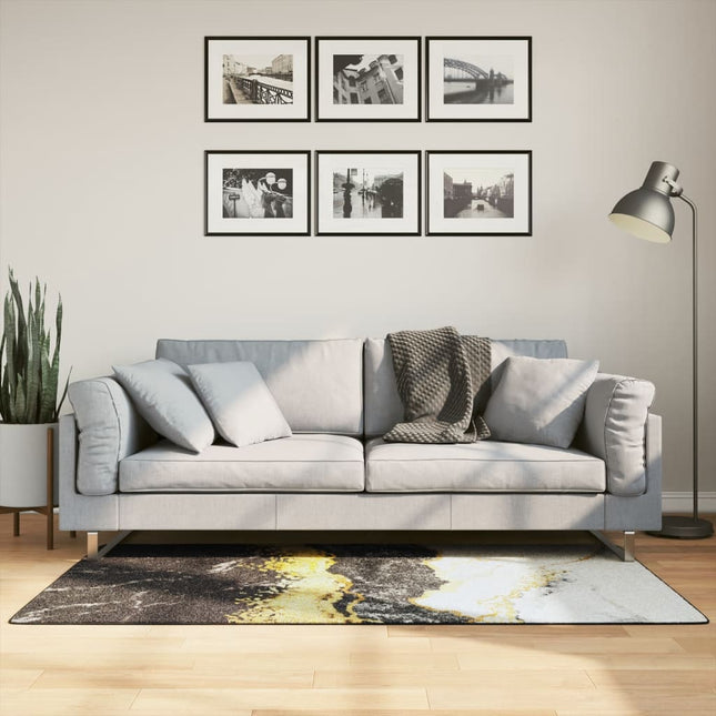 gulvtæppe 80x150 cm vaskbart flerfarvet