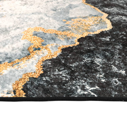 gulvtæppe 80x300 cm vaskbart flerfarvet